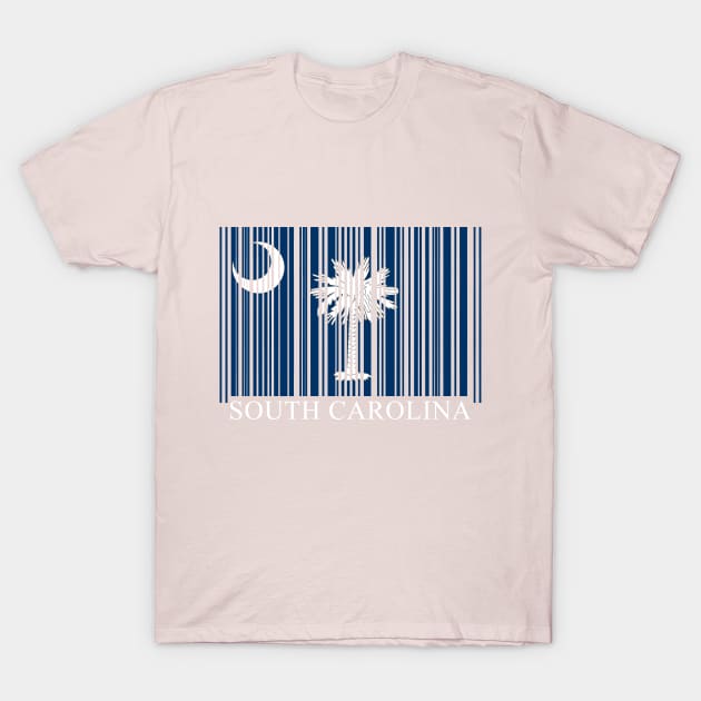 South Carolina Flag Barcode Carolina Pride T-Shirt by Stuffosaurus